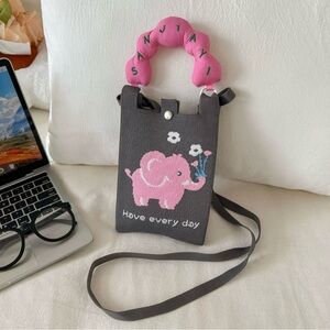 Cute Smartphone bag /Knit Mini bag /Crossbody bag